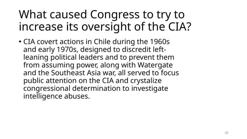 Chapter 19 – Covert Actions Learning Objectives - slide 28 of 74