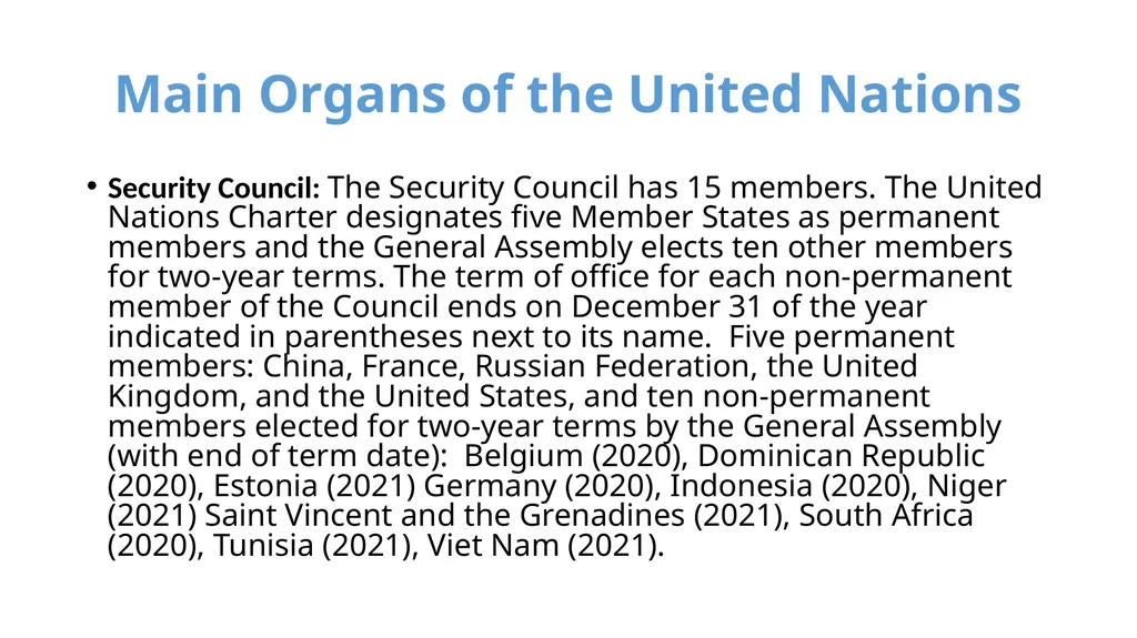 UNITED NATIONS Source: un.org UN Overview The - slide 13 of 21