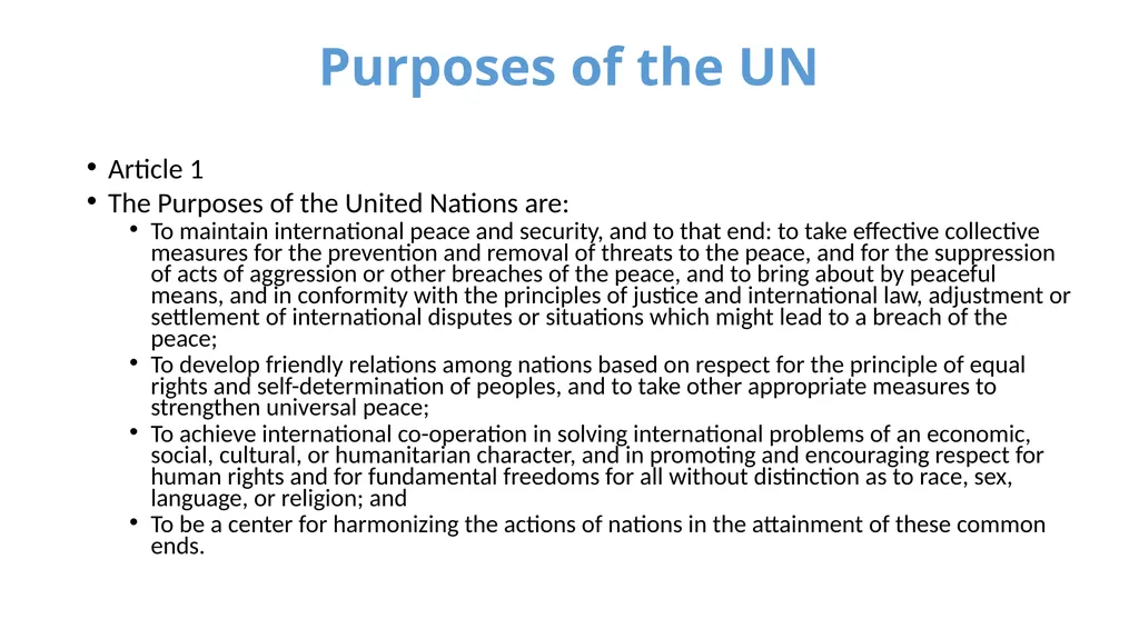 UNITED NATIONS Source: un.org UN Overview The - slide 9 of 21