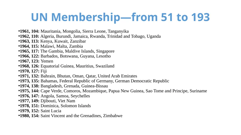 UNITED NATIONS Source: un.org UN Overview The - slide 4 of 21