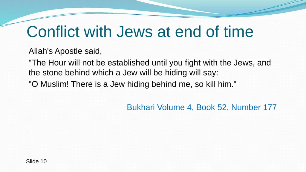 Do Muslim Religious Texts Cause Religious - slide 10 of 24