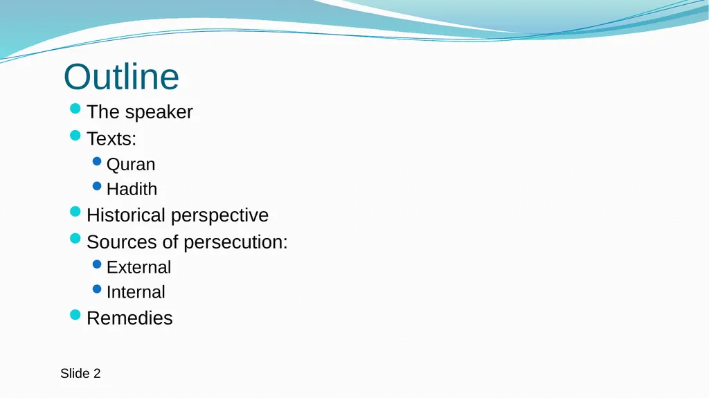 Do Muslim Religious Texts Cause Religious - slide 2 of 24