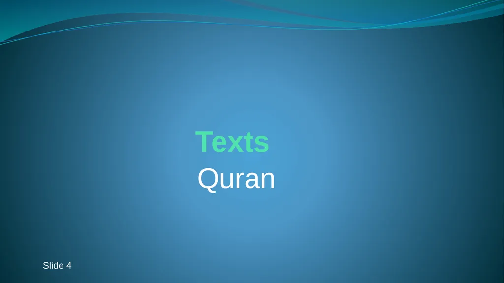 Do Muslim Religious Texts Cause Religious - slide 4 of 24