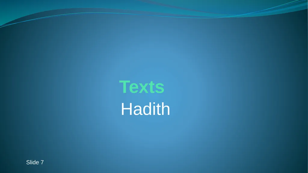Do Muslim Religious Texts Cause Religious - slide 7 of 24