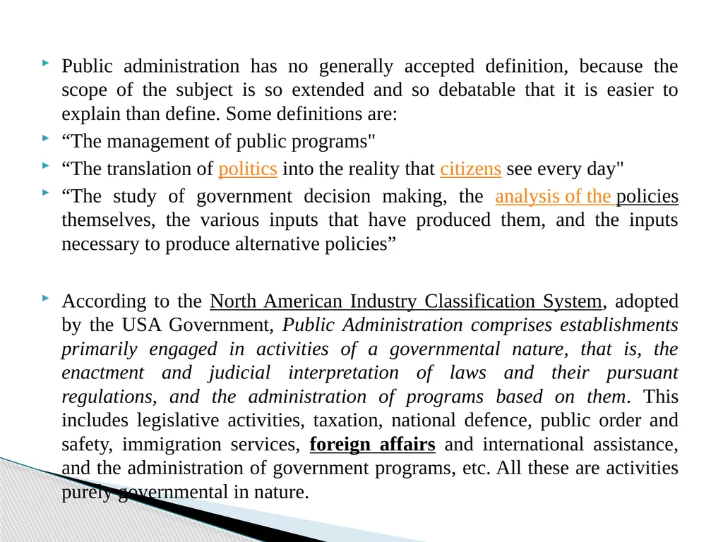 Public Administration applied to Foreign Policy & - slide 4 of 69