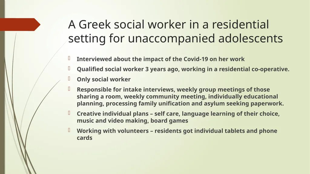 The Essential Contribution of Social Work with - slide 20 of 28