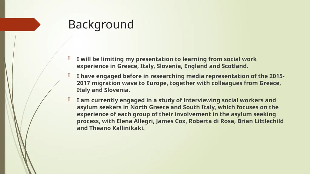 The Essential Contribution of Social Work with - slide 2 of 28