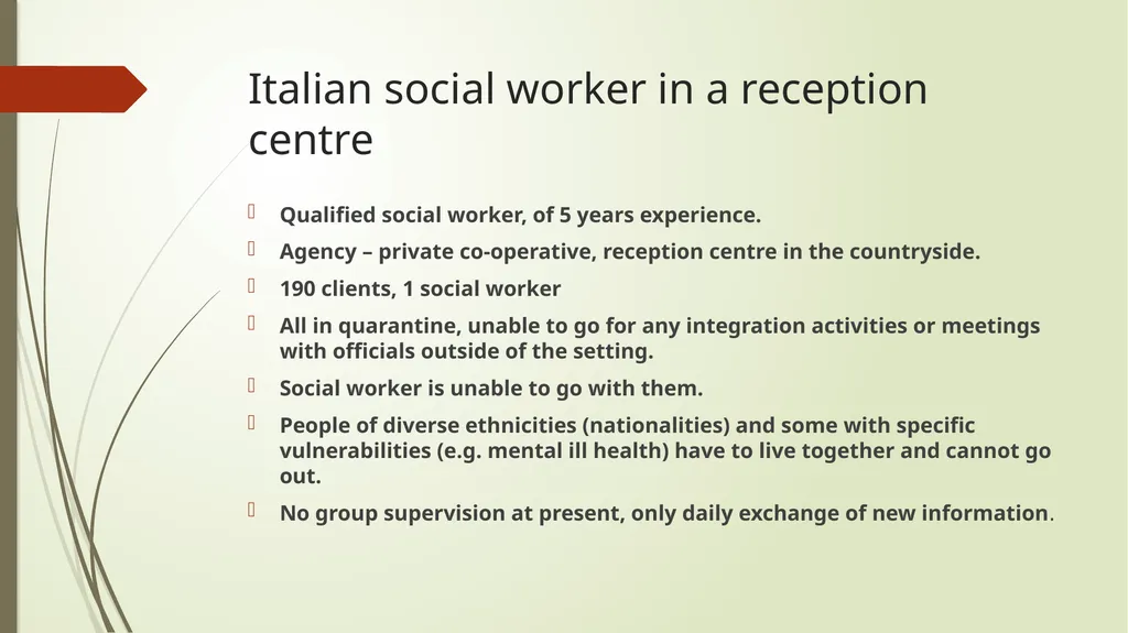 The Essential Contribution of Social Work with - slide 22 of 28