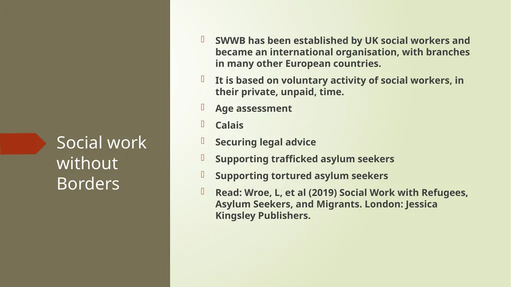 The Essential Contribution of Social Work with - slide 27 of 28