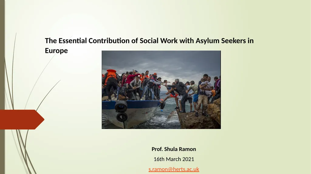The Essential Contribution of Social Work with - slide 1 of 28