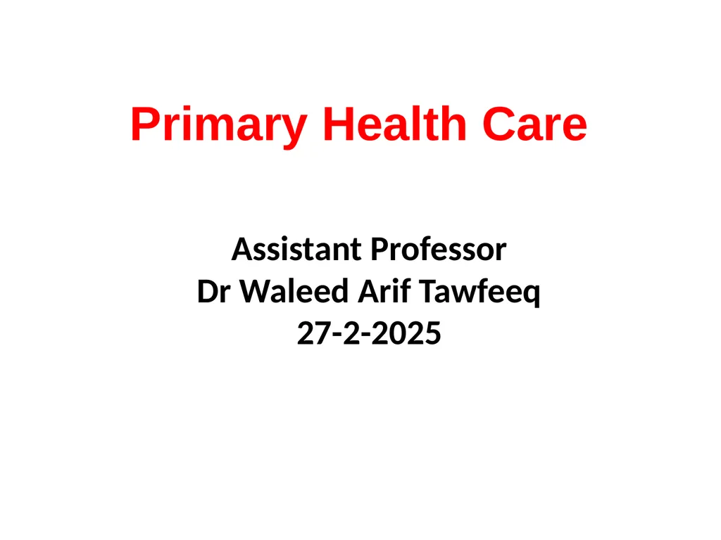 Assistant Professor Dr Waleed Arif Tawfeeq
