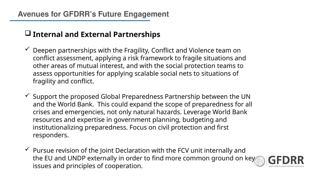 DISASTERS, CONFLICT & FRAGILITY: A JOINT AGENDA - slide 10 of 12