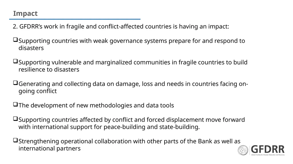 DISASTERS, CONFLICT & FRAGILITY: A JOINT AGENDA - slide 5 of 12