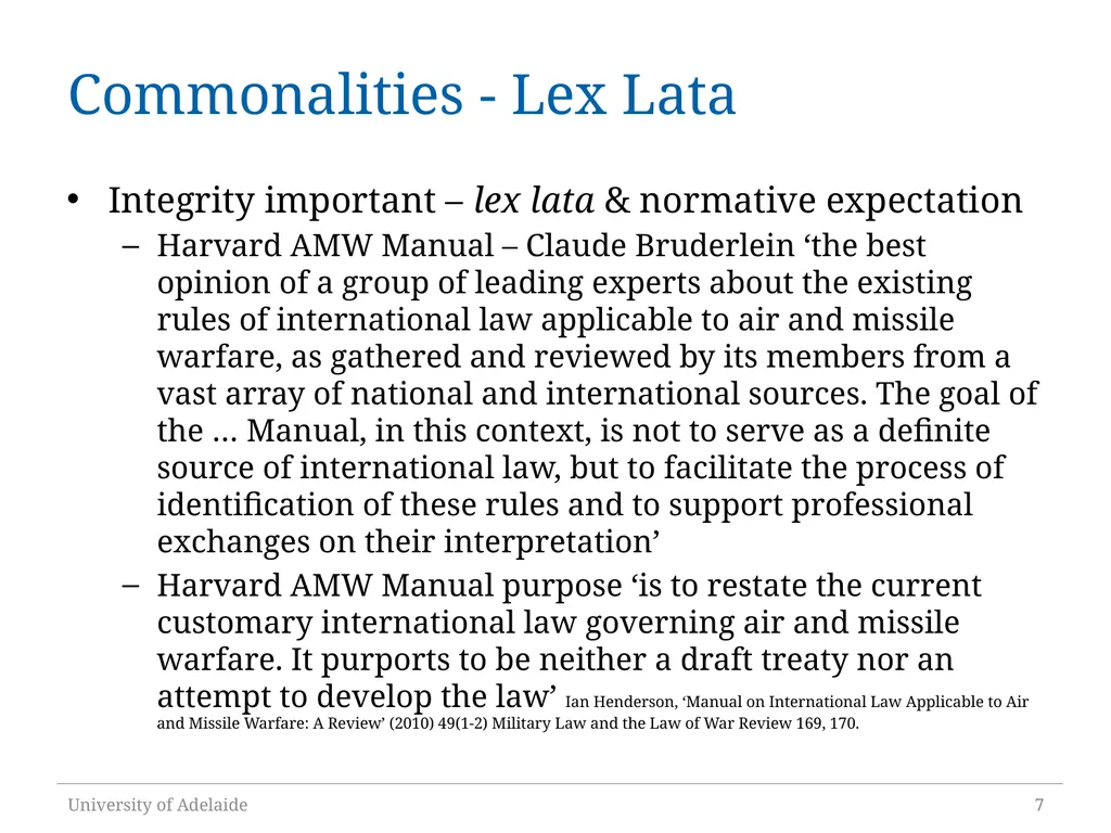 The Normative Role of International Operational - slide 7 of 18