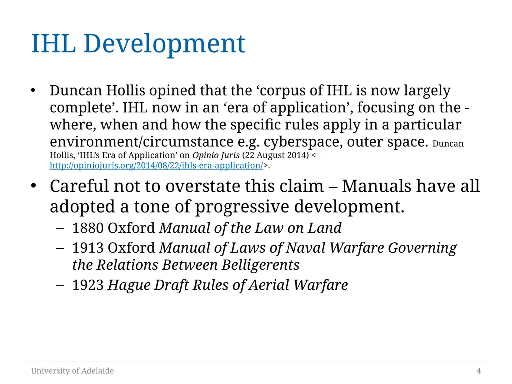The Normative Role of International Operational - slide 4 of 18