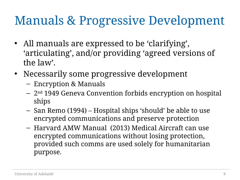 The Normative Role of International Operational - slide 9 of 18