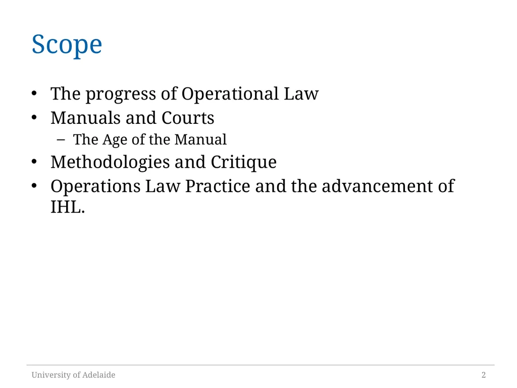 The Normative Role of International Operational - slide 2 of 18