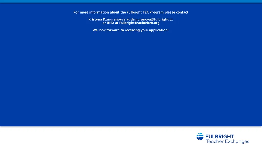 Fulbright Teaching Excellence and Achievement - slide 16 of 17