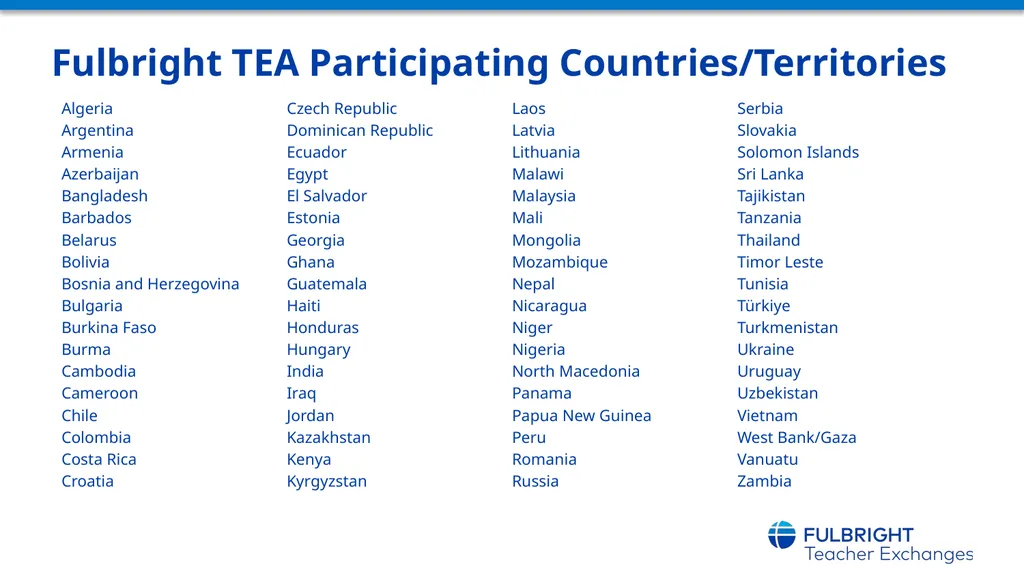 Fulbright Teaching Excellence and Achievement - slide 8 of 17