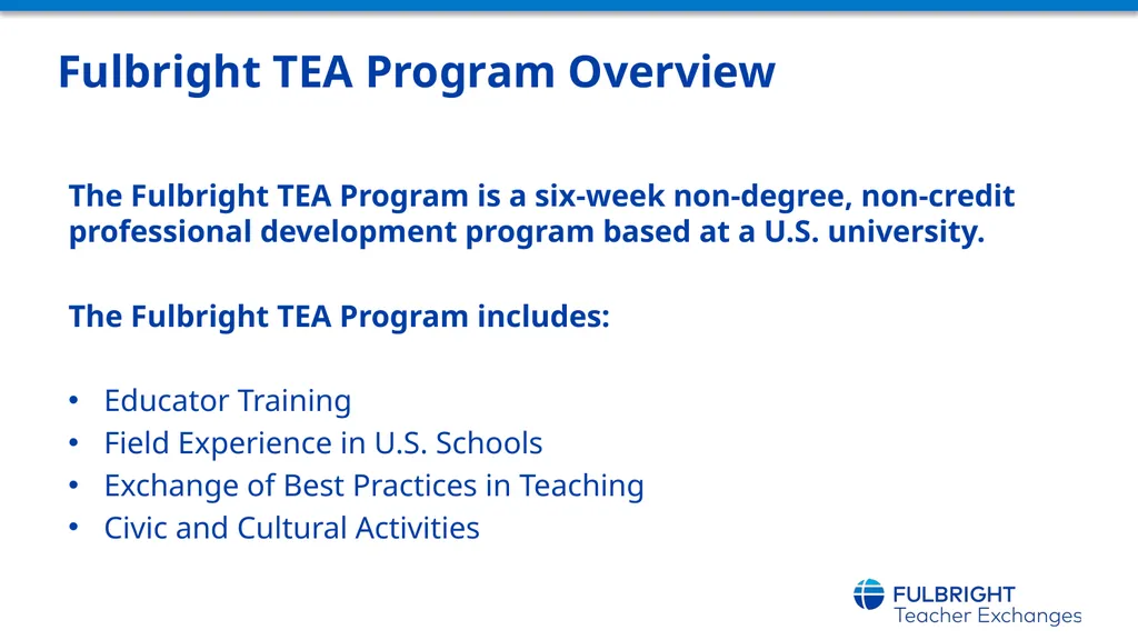 Fulbright Teaching Excellence and Achievement - slide 5 of 17