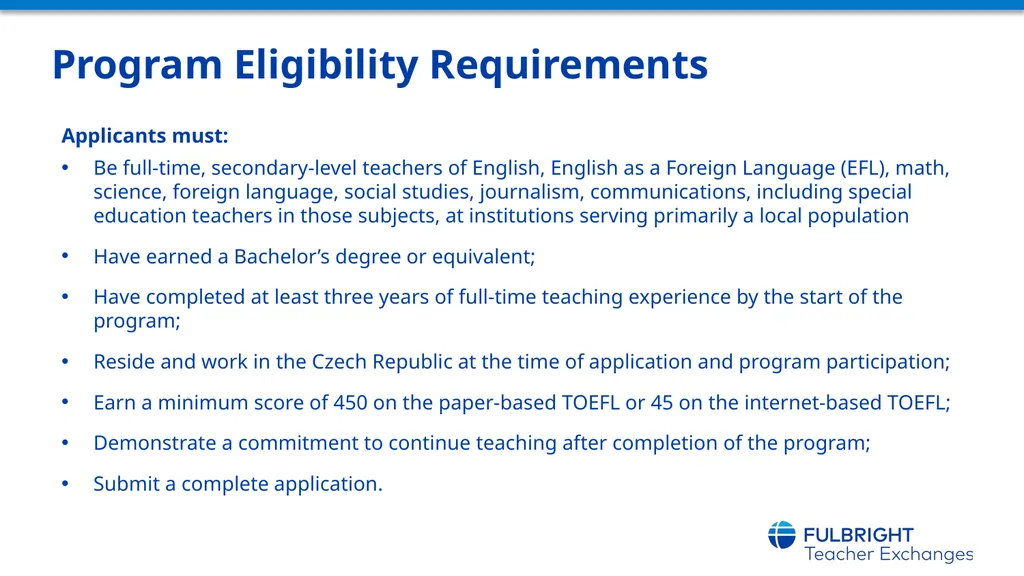 Fulbright Teaching Excellence and Achievement - slide 7 of 17