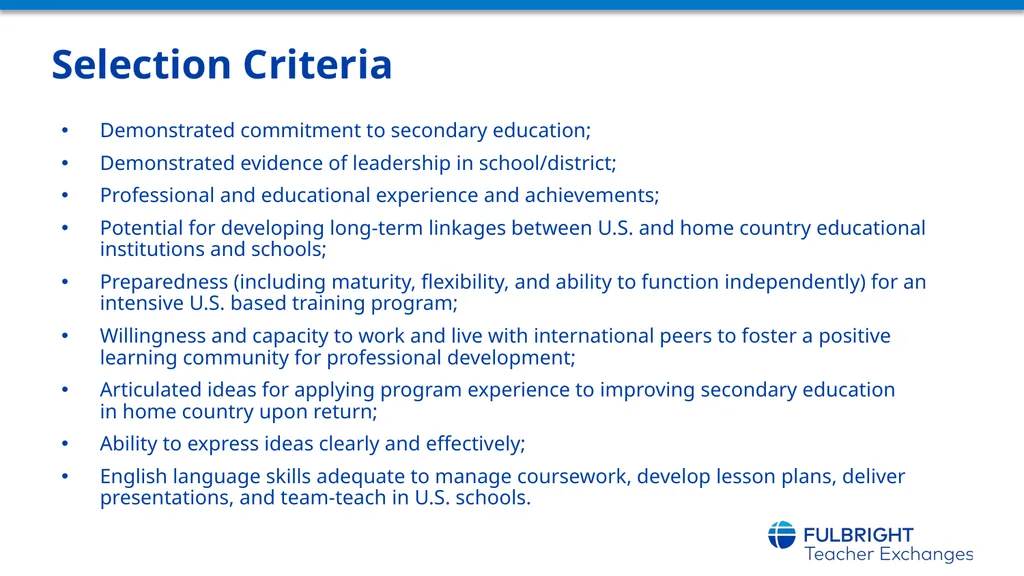 Fulbright Teaching Excellence and Achievement - slide 12 of 17