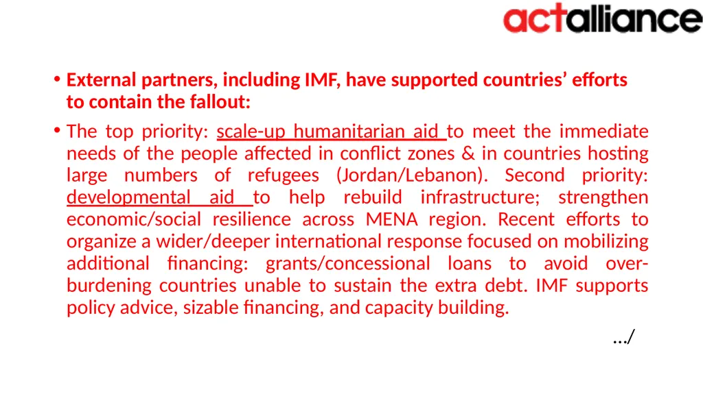 ACT RPOs’ Humanitarian Team Meeting Bangkok, 17-19 - slide 24 of 28