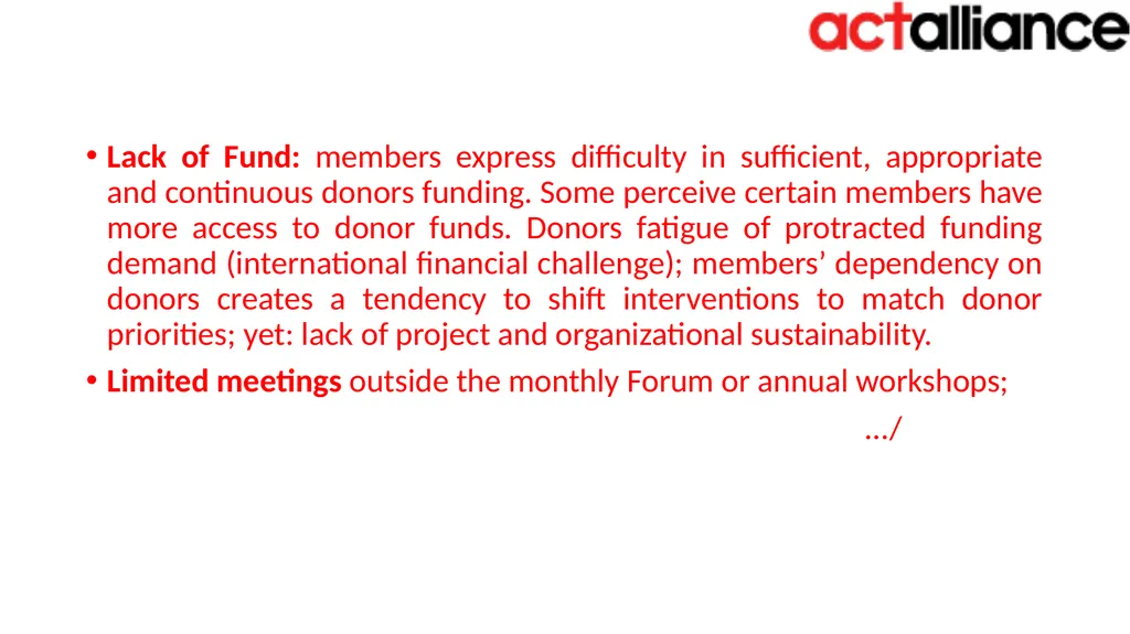 ACT RPOs’ Humanitarian Team Meeting Bangkok, 17-19 - slide 19 of 28