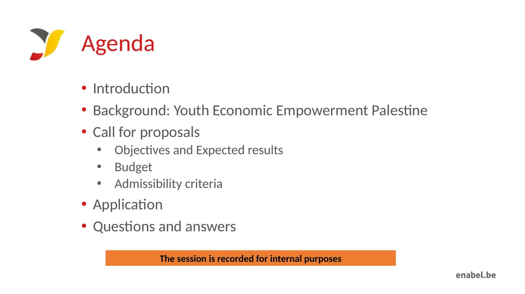Youth Economic Empowerment Palestine Call for - slide 2 of 34