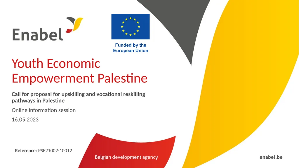 Youth Economic Empowerment Palestine Call for - slide 1 of 34