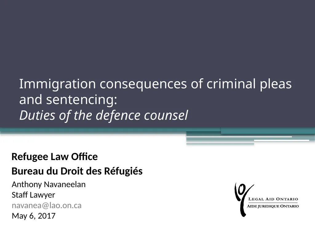 Immigration consequences of criminal pleas and