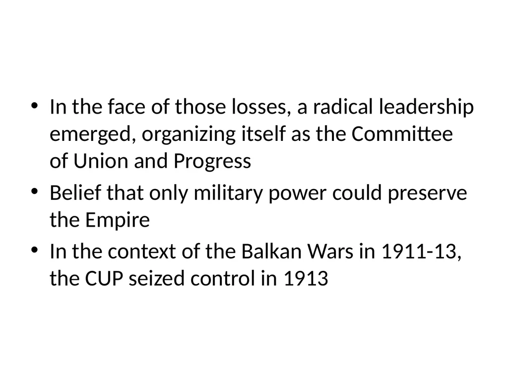 The Ottoman Empire: A Timeline WWI marks a - slide 5 of 23