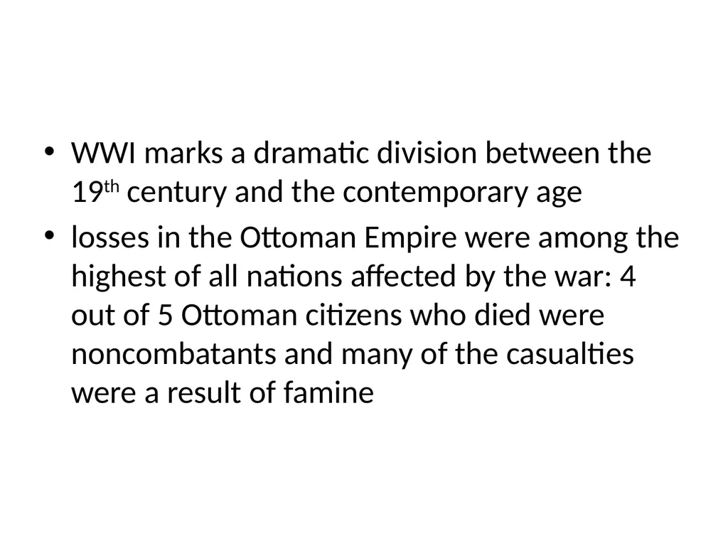 The Ottoman Empire: A Timeline WWI marks a - slide 2 of 23