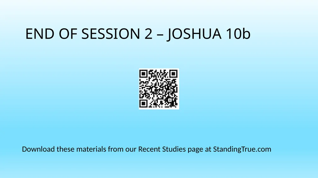 The cosmic Defeat of the Amorites Joshua 10 - slide 39 of 39