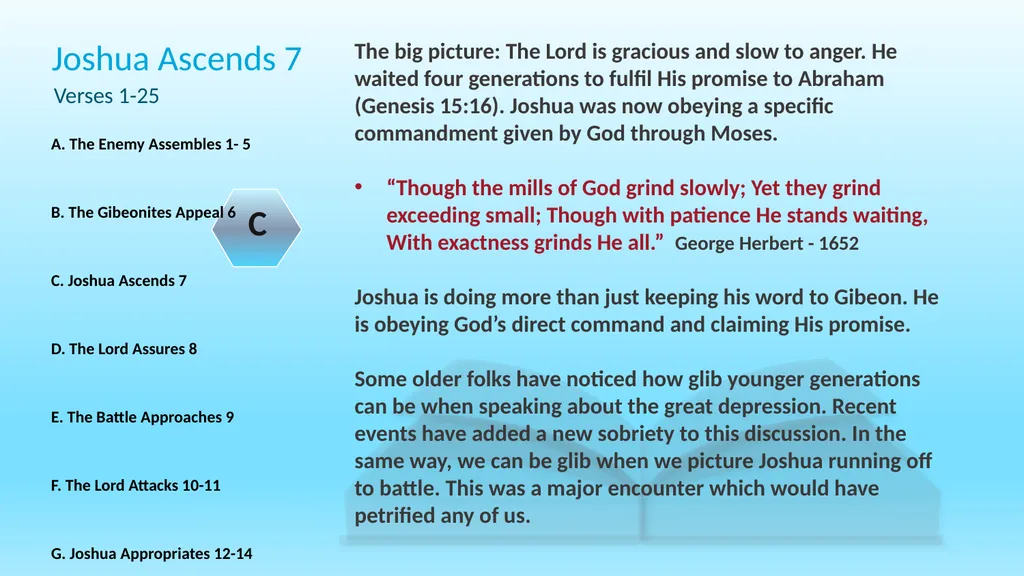 The cosmic Defeat of the Amorites Joshua 10 - slide 5 of 39