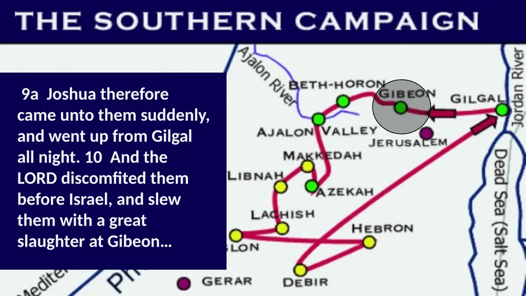 The cosmic Defeat of the Amorites Joshua 10 - slide 12 of 39