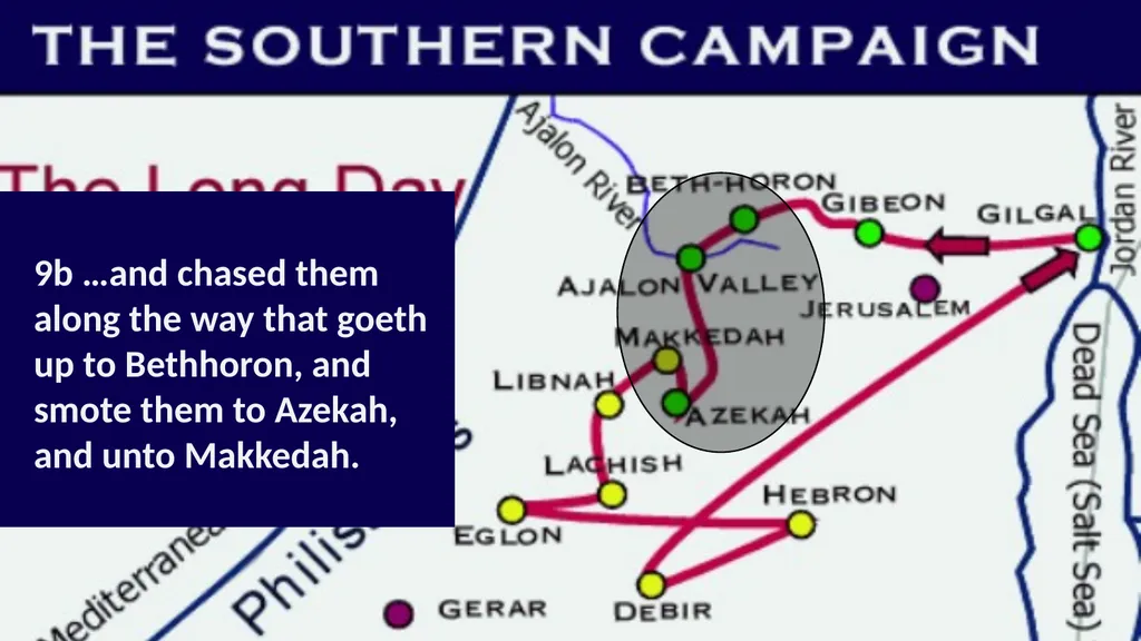 The cosmic Defeat of the Amorites Joshua 10 - slide 13 of 39