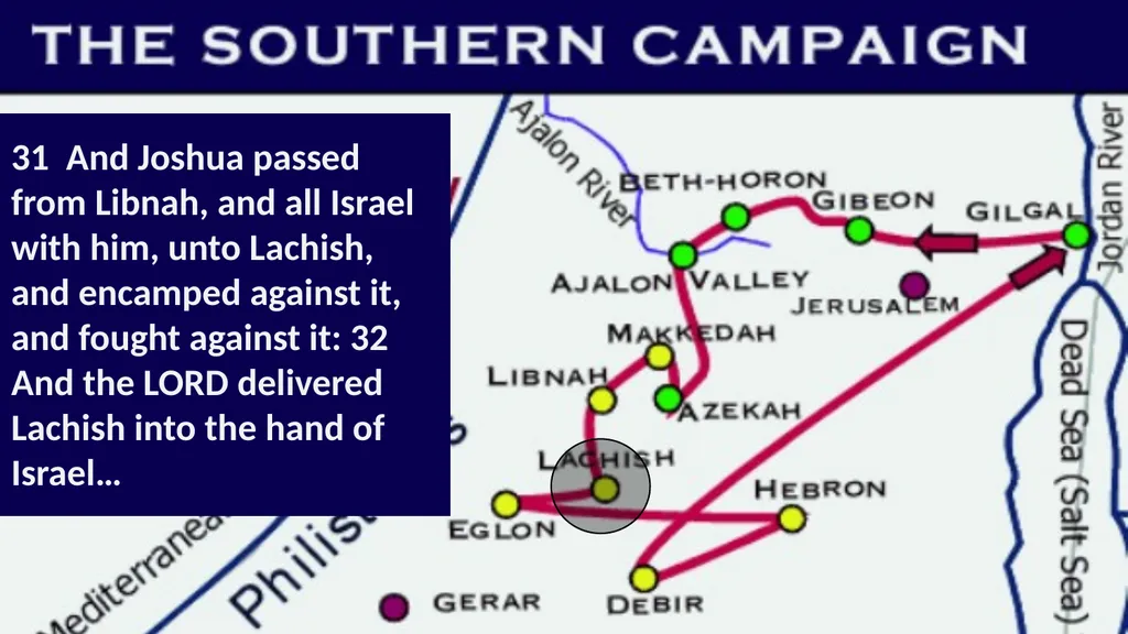 The cosmic Defeat of the Amorites Joshua 10 - slide 24 of 39