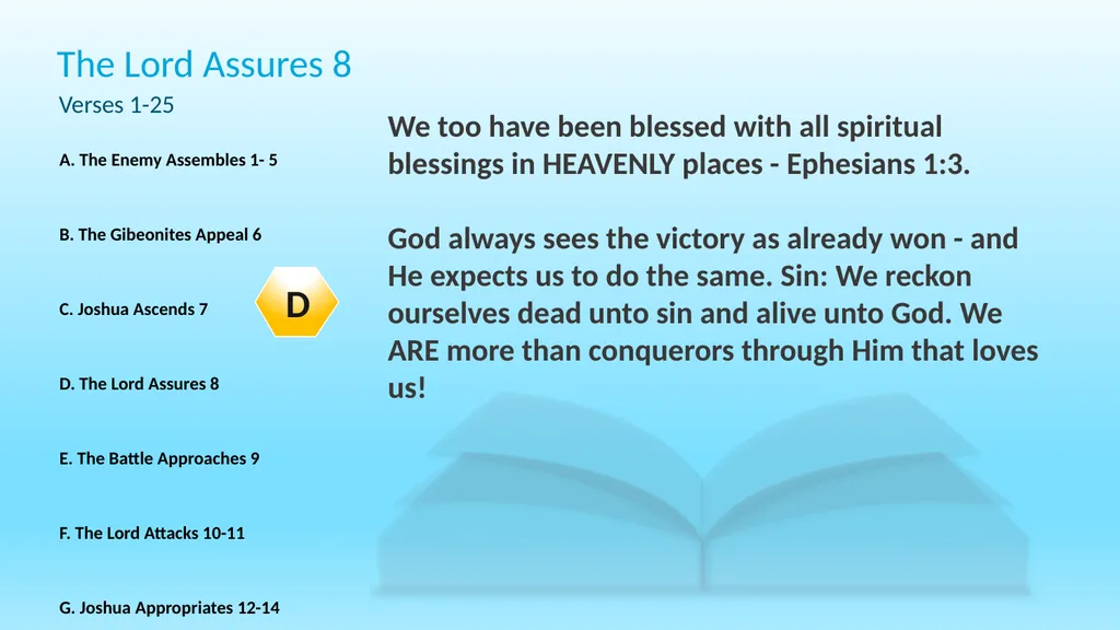 The cosmic Defeat of the Amorites Joshua 10 - slide 6 of 39