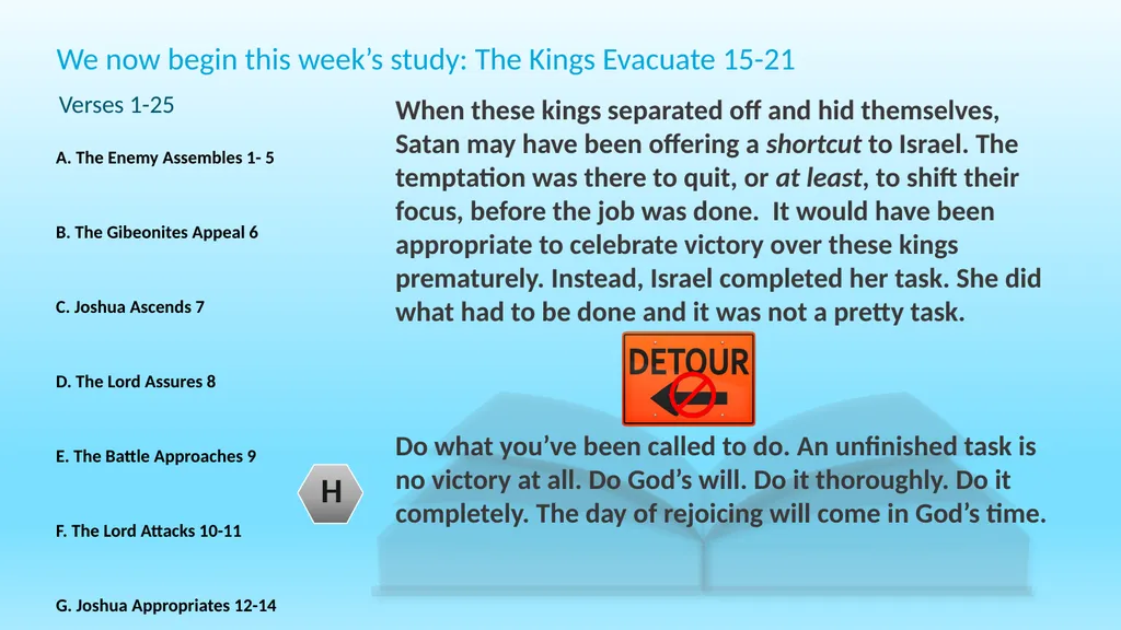 The cosmic Defeat of the Amorites Joshua 10 - slide 20 of 39