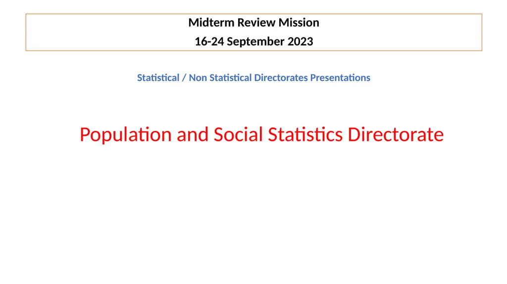 Midterm Review Mission 16-24 September 2023