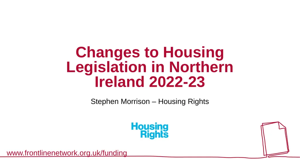 Changes to Housing Legislation in Northern Ireland