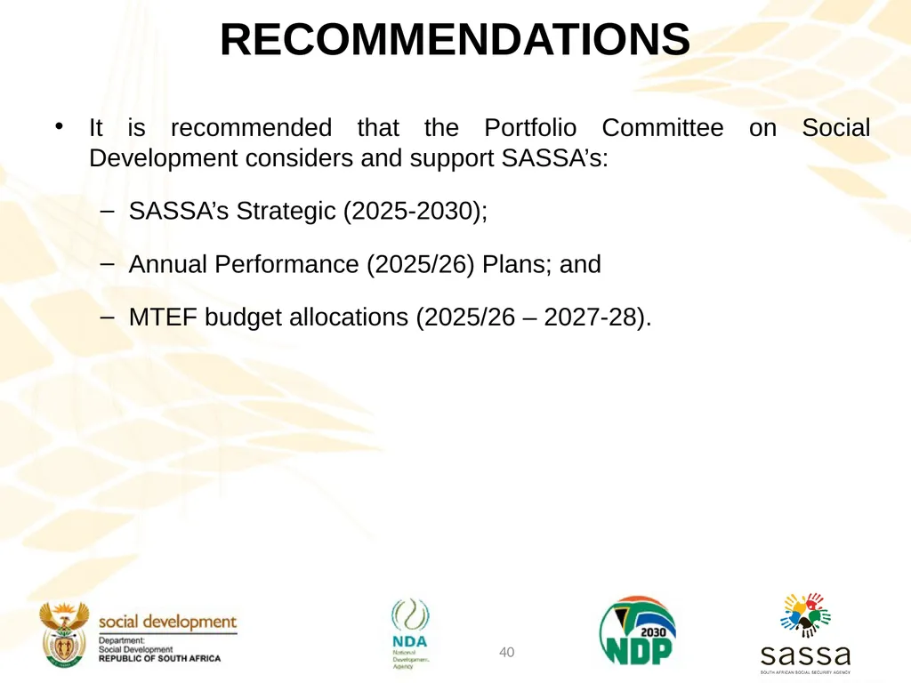 Strategic Plan (2025-2030); Annual Performance - slide 39 of 40