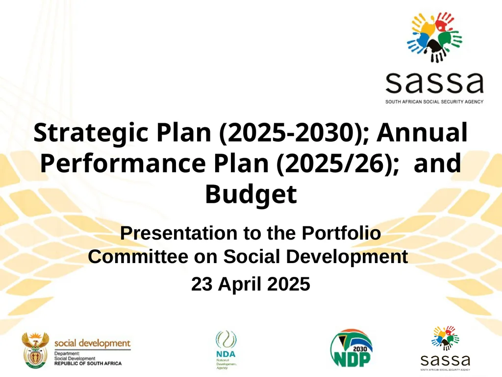 Strategic Plan (2025-2030); Annual Performance - slide 1 of 40