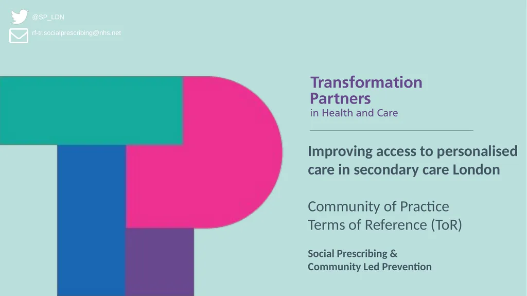 @SP_LDN rf-tr.socialprescribing@nhs.net Improving - slide 1 of 15
