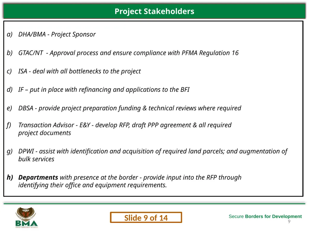 1 Secure Borders for Development Briefing to the - slide 9 of 14