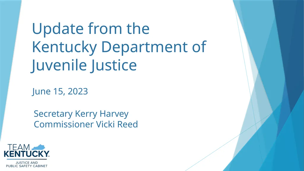 Secretary Kerry Harvey Commissioner Vicki Reed - slide 1 of 25