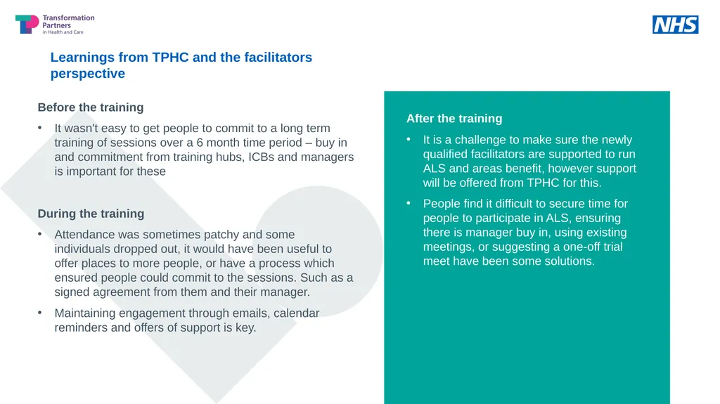 Action Learning Set Facilitator training for - slide 7 of 11