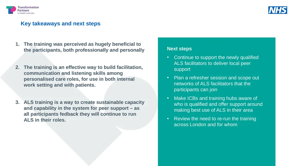 Action Learning Set Facilitator training for - slide 8 of 11