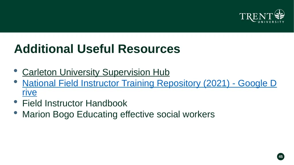 Field Education Orientation Field Instructors - slide 45 of 73